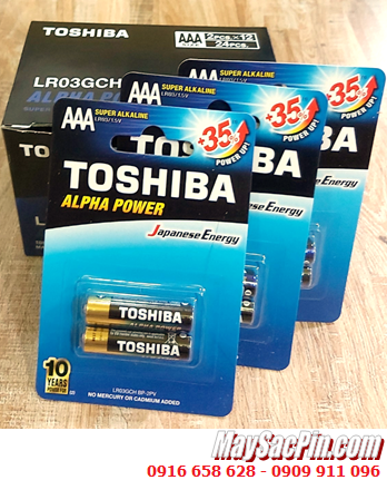 COMBO 01HỘP (12vỉ =24viên) Pin AAA 1.5v Toshiba Alpha LR03GCH BP-2PV Super Alkaline _Giá chỉ 288.000/Hộp